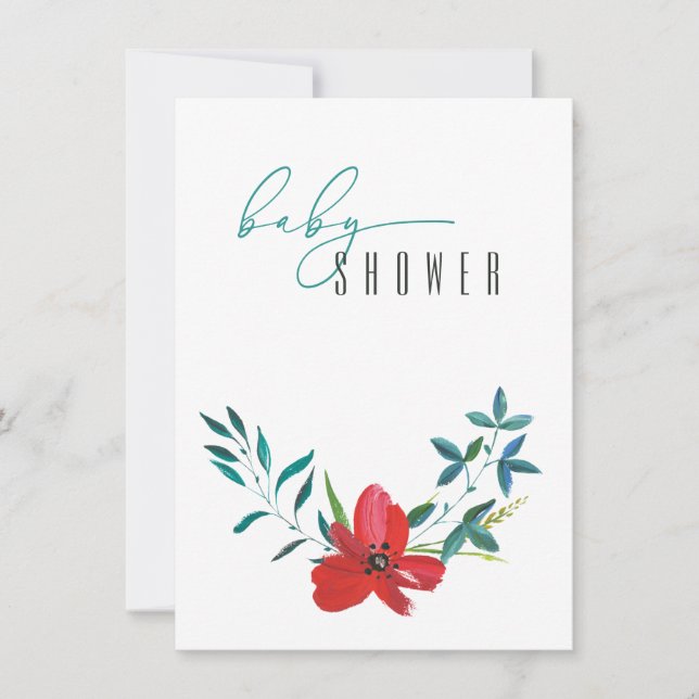 Plantilla de invitación de Baby Shower encantadora (Anverso)