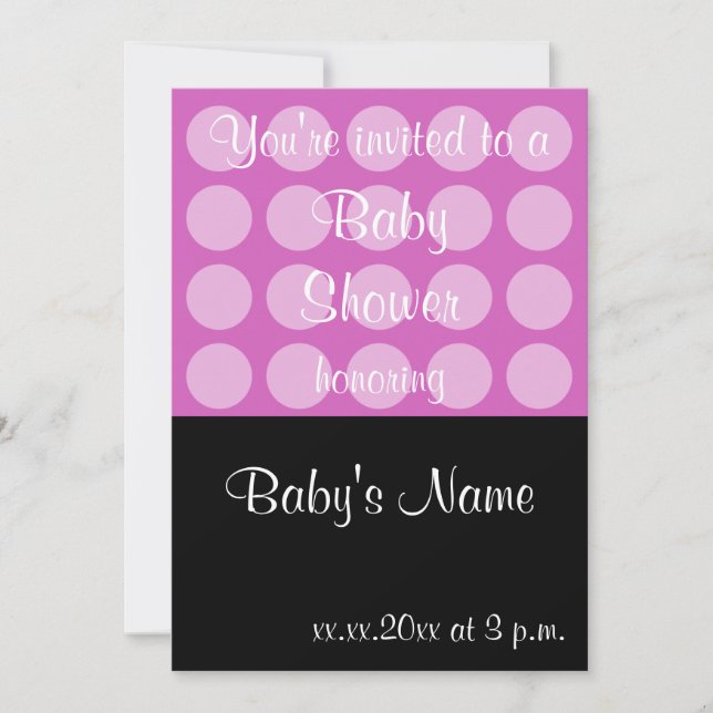 Plantilla de invitación de Baby Shower - Para muje (Anverso)