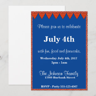 Plantilla de Invitación de Bandana Roja