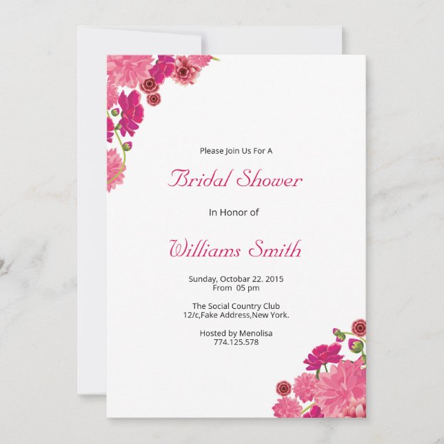 Plantilla de invitación de boda (Anverso)