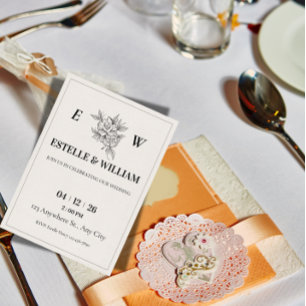 Plantilla de Invitación de Boda Art Déco