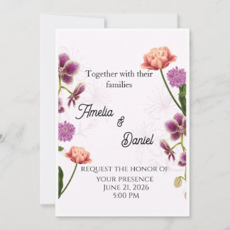 Plantilla de Invitación de Boda Clásica Elegante |