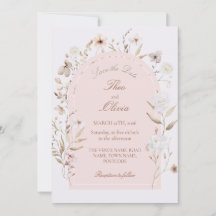 Plantilla de Invitación de Boda con Arco Floral Ro