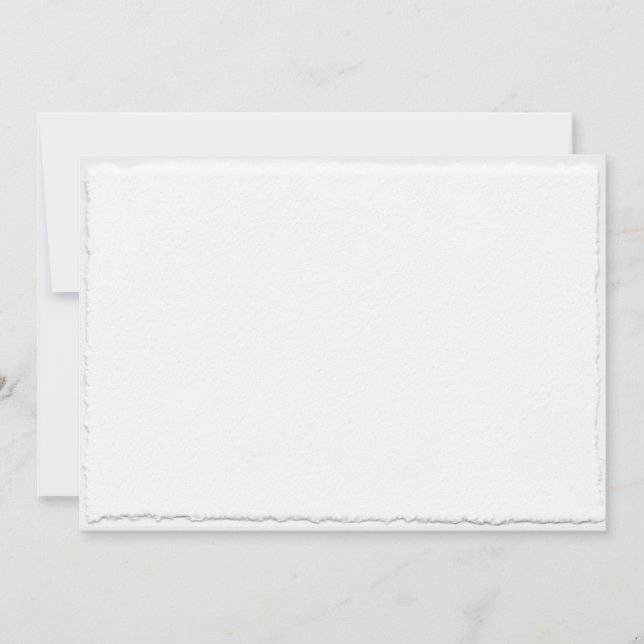 Plantilla de Invitación de Boda con Borde Desgarra (Anverso)
