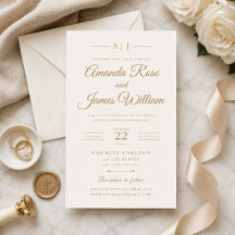 Plantilla de Invitación de Boda con Estilo Minimal