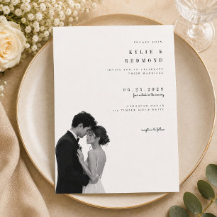 Plantilla de Invitación de Boda con Foto Editorial