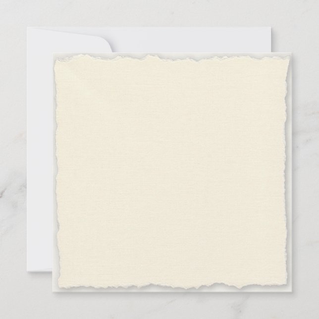 Plantilla de Invitación de Boda Cuadrada con Borde (Anverso)