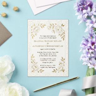 Plantilla de Invitación de Boda de Flor Silvestre 