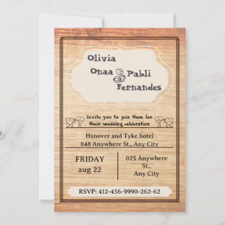Plantilla de Invitación de Boda de Granero Rústico