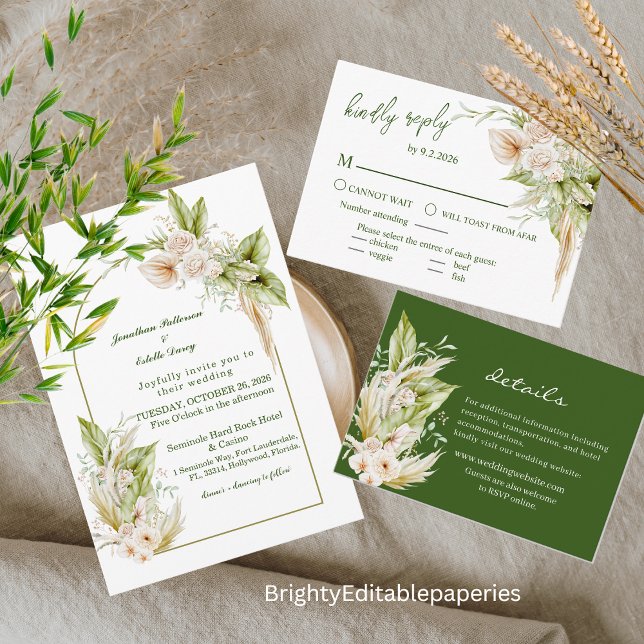 Plantilla de invitación de boda de lujo (Subido por el creador)