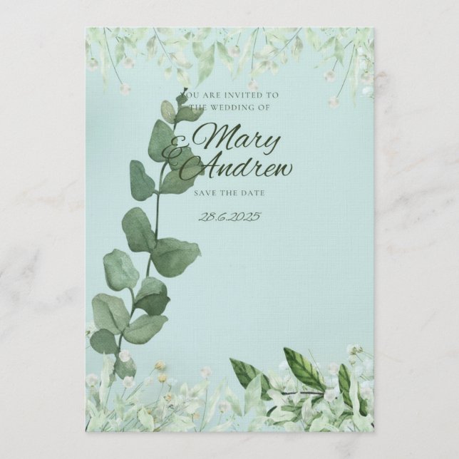 “Plantilla de Invitación de Boda de Lujo” (Anverso)