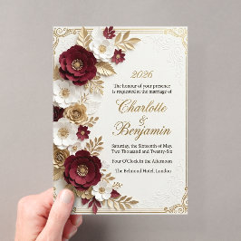 Plantilla de Invitación de Boda de Lujo