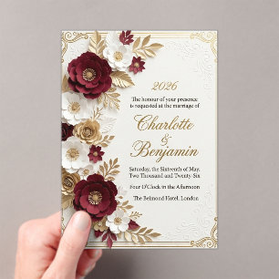 Plantilla de Invitación de Boda de Lujo