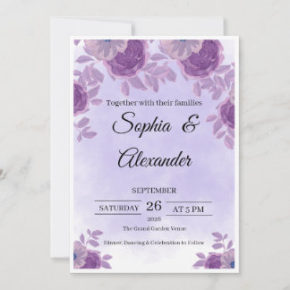 Plantilla de Invitación de Boda de Lujo Elegante |