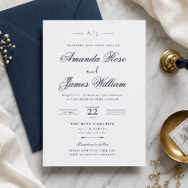 Plantilla de Invitación de Boda de Lujo Minimalist