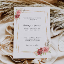 Plantilla de invitación de boda de Rosa