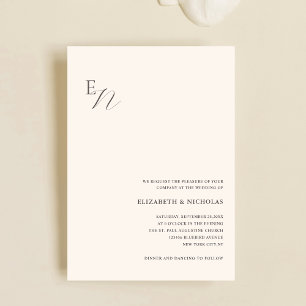 plantilla de invitación de boda digital simple cre
