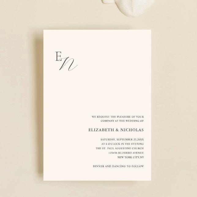 plantilla de invitación de boda digital simple cre (Subido por el creador)