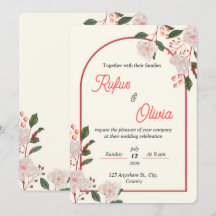 Plantilla de Invitación de Boda Editable con Arco 