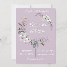 Plantilla de Invitación de Boda - Editable e impri