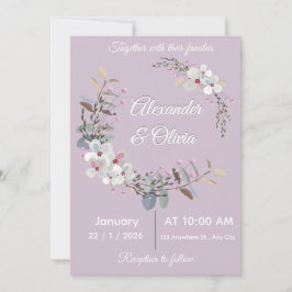 Plantilla de Invitación de Boda - Editable e impri