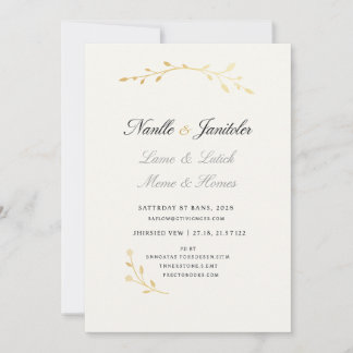Plantilla de invitación de boda elegante