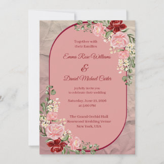 Plantilla de Invitación de Boda Elegante