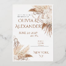 Plantilla de Invitación de Boda Elegante Boho con