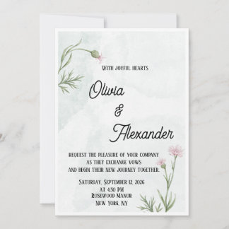 Plantilla de Invitación de Boda Elegante de Lujo |