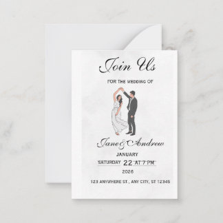 Plantilla de Invitación de Boda Elegante - Flo Rom