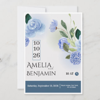 Plantilla de Invitación de Boda Elegante | Flora d