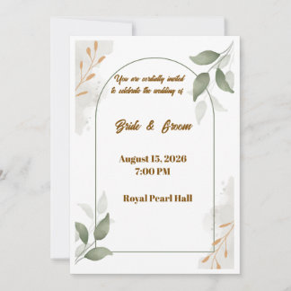 Plantilla de Invitación de Boda Elegante | M Invit