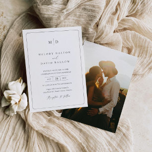 Plantilla de invitación de boda elegante minimalis