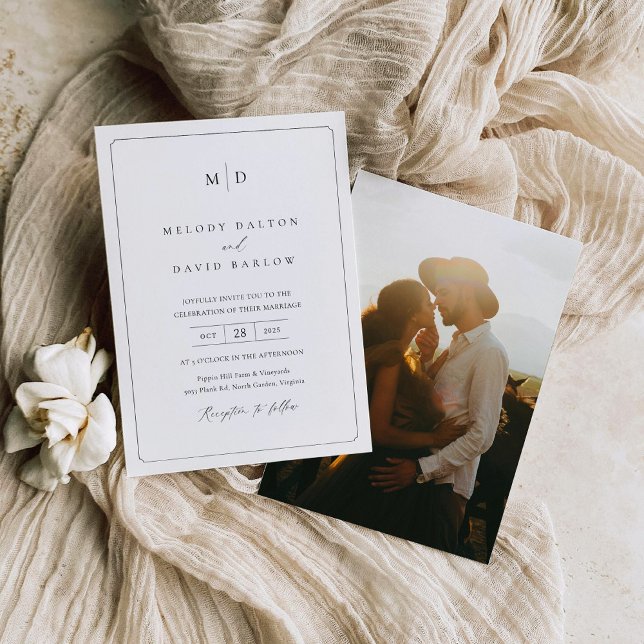 Plantilla de invitación de boda elegante minimalis (Subido por el creador)