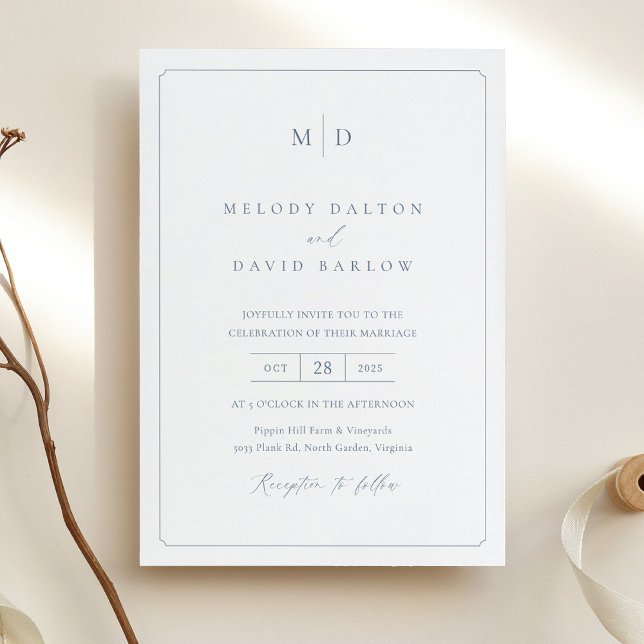 Plantilla de invitación de boda elegante minimalis (Subido por el creador)