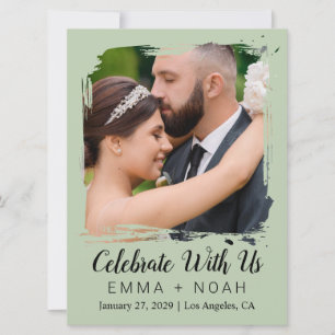 Plantilla de Invitación de Boda Elegante para Rece