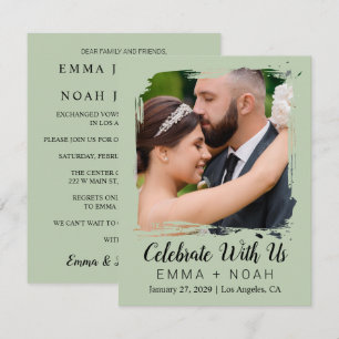 Plantilla de Invitación de Boda Elegante para Rece