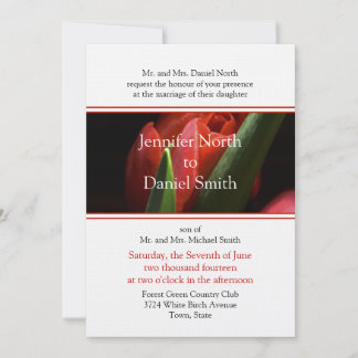 Plantilla de invitación de boda floral