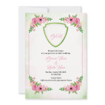 Plantilla de invitación de boda floral