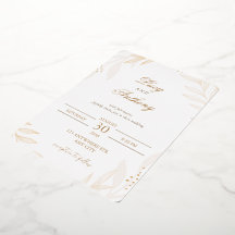 Plantilla de Invitación de Boda Floral Beige Elega