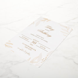 Plantilla de Invitación de Boda Floral Beige Elega