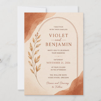Plantilla de Invitación de Boda Floral Elegante