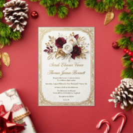Plantilla de Invitación de Boda Floral | Rústico B