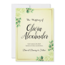 Plantilla de Invitación de Boda Floral | Texto Edi