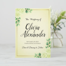 Plantilla de Invitación de Boda Floral | Texto Edi