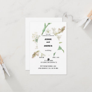 Plantilla de invitación de boda imprimible