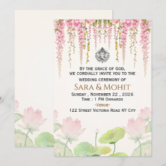 Plantilla de Invitación de Boda India Editable