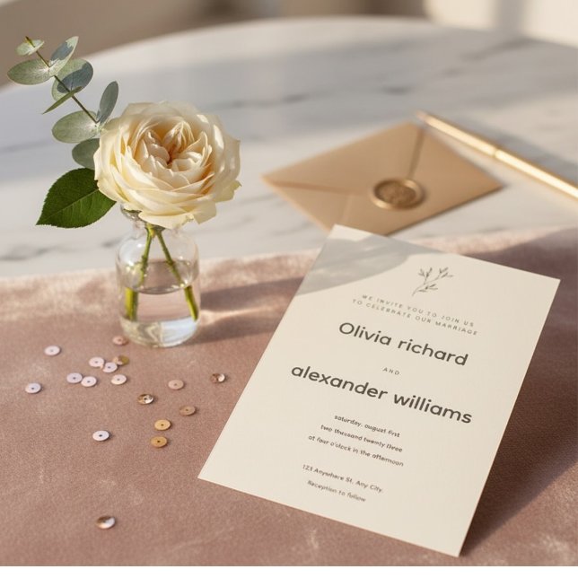 Plantilla de Invitación de Boda Minimalista (Subido por el creador)