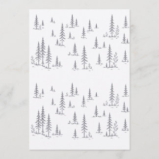 Plantilla de invitación de boda minimalista de bos