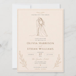 Plantilla de Invitación de Boda Minimalista Elegan